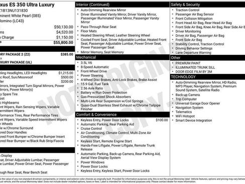 Used 2022 Lexus ES 350 Ultra Luxury w/ Accessory Package 2 FWD image 13