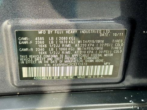 Used 2012 Subaru Outback 2.5i AWD/4WD image 21
