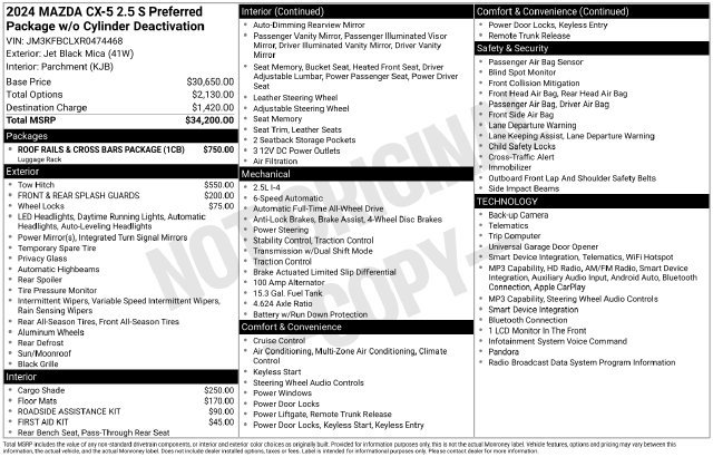 Certified 2024 MAZDA CX-5 AWD 2.5 S image 6