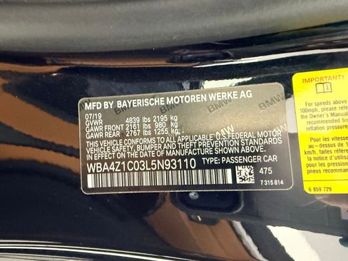 Used 2020 BMW 430i Convertible w/ M Sport Package RWD image 17
