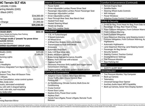 Used 2024 GMC Terrain SLT w/ Tech Package AWD/4WD image 49