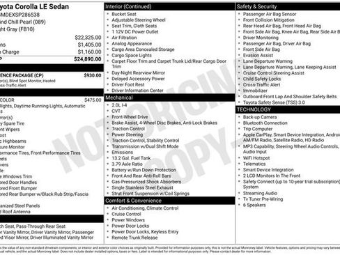 Used 2025 Toyota Corolla LE w/ Convenience Package FWD image 25