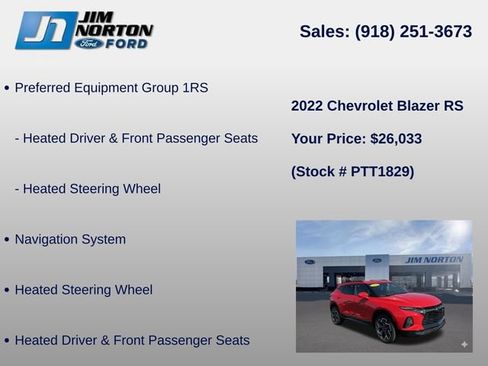 Used 2022 Chevrolet Blazer RS FWD image 8