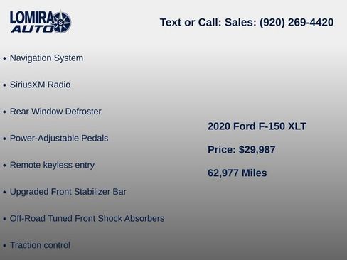 Used 2020 Ford F150 XLT w/ Equipment Group 302A Luxury AWD/4WD image 11