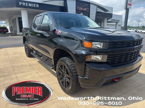 Certified 2021 Chevrolet Silverado 1500 Custom Trail Boss w/ Midnight Edition AWD/4WD image 1