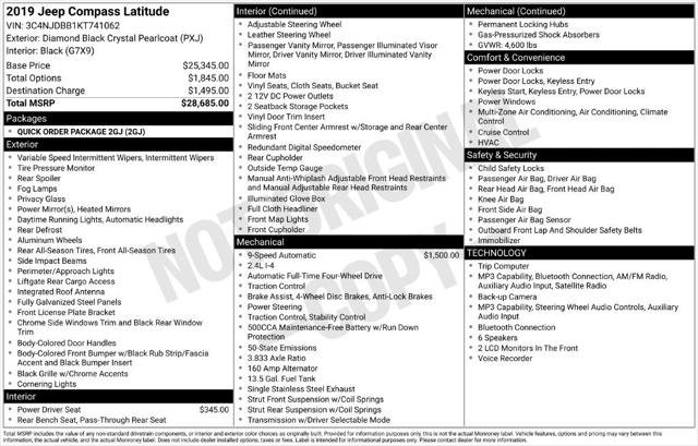 Certified 2019 Jeep Compass Latitude AWD/4WD image 1