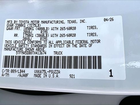 New 2026 Toyota Tundra 1794 Edition AWD/4WD image 20