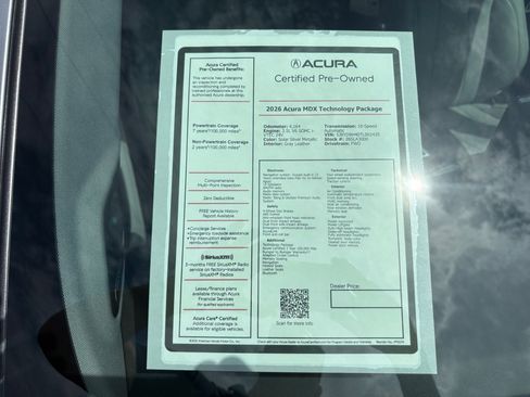Certified 2026 Acura MDX FWD w/ Technology Package image 29