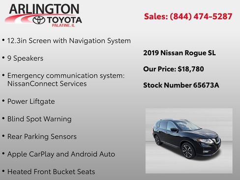 Used 2019 Nissan Rogue SL AWD/4WD image 2