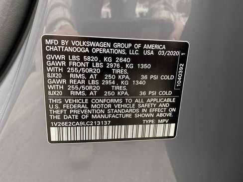Used 2020 Volkswagen Atlas Cross Sport SE w/ Panoramic Sunroof Package AWD/4WD image 34