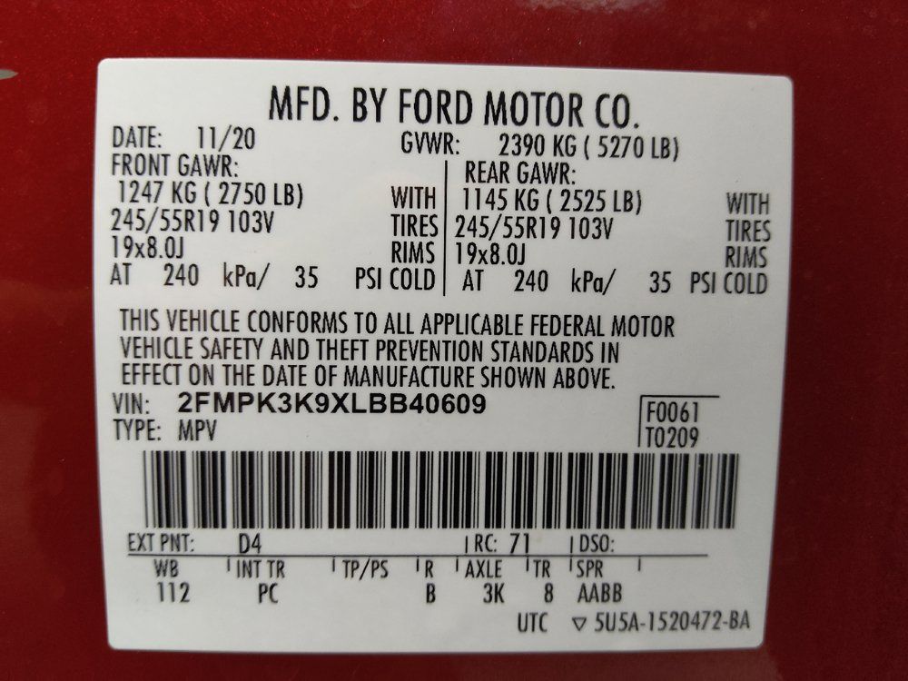 Used 2020 Ford Edge Titanium w/ Equipment Group 301A FWD image 33