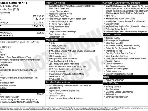 Used 2022 Hyundai Santa Fe XRT w/ Cargo Package FWD image 4