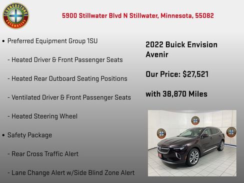 Used 2022 Buick Envision Avenir w/ Technology Package II image 5
