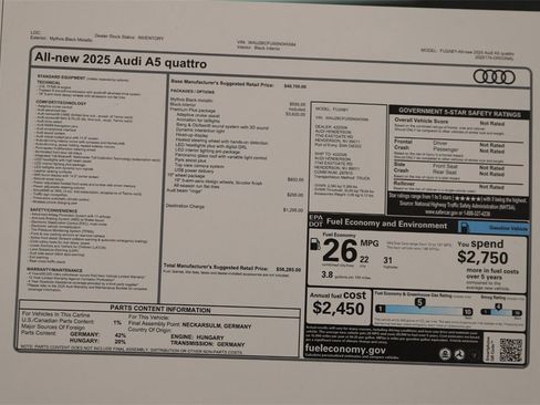 New 2025 Audi A5 2.0T Premium Plus image 32