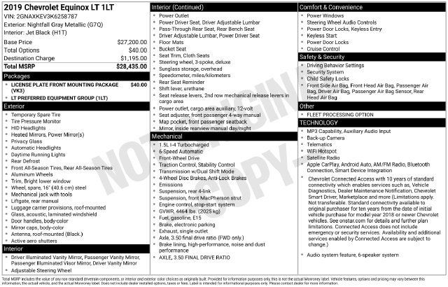 Used 2019 Chevrolet Equinox LT FWD image 9