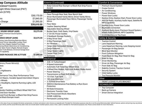 Used 2023 Jeep Compass Latitude w/ Sun and Sound Group AWD/4WD image 7