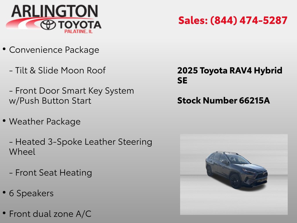 Used 2025 Toyota RAV4 SE w/ Convenience Package AWD/4WD image 4
