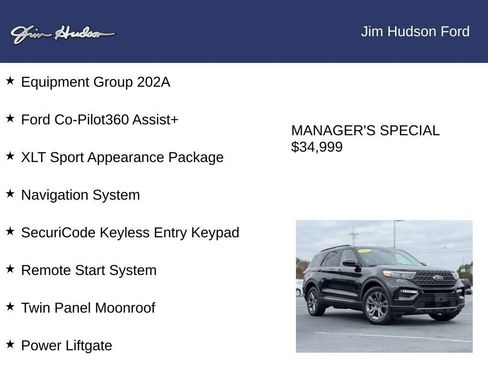 Certified 2022 Ford Explorer XLT w/ Equipment Group 202A image 12