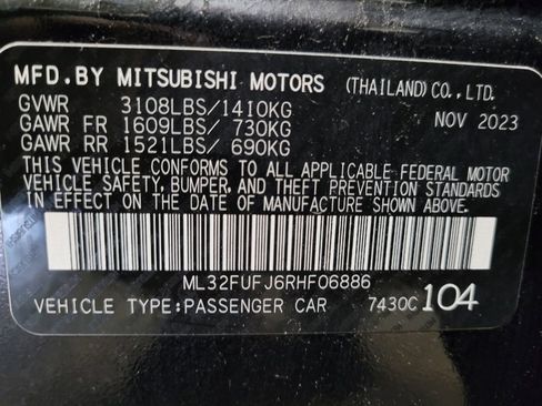 Used 2024 Mitsubishi Mirage G4 Black Edition FWD image 33