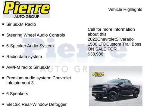 Used 2022 Chevrolet Silverado 1500 Custom Trail Boss w/ Midnight Edition AWD/4WD image 14