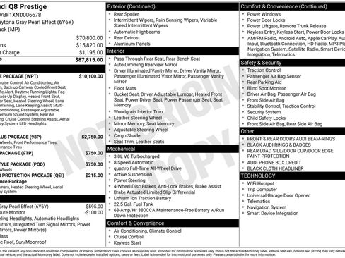 Used 2022 Audi Q8 Prestige w/ Prestige Package image 3