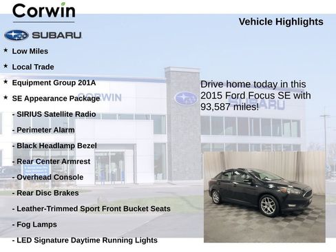 Used 2015 Ford Focus SE w/ Equipment Group 201A image 6