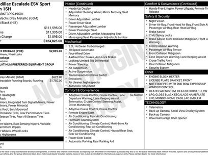 Used 2023 Cadillac Escalade ESV Sport Platinum w/ LPO, ONYX Package