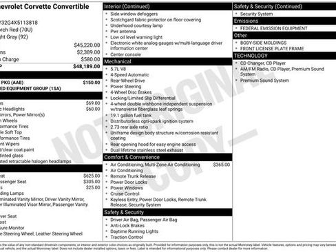 Used 1999 Chevrolet Corvette Convertible w/ Memory Pkg image 52