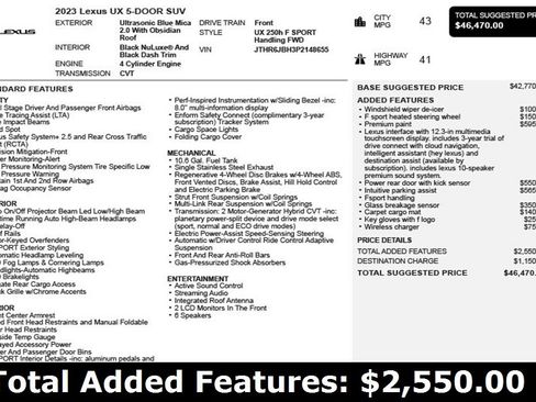 Used 2023 Lexus UX 250h F Sport image 3