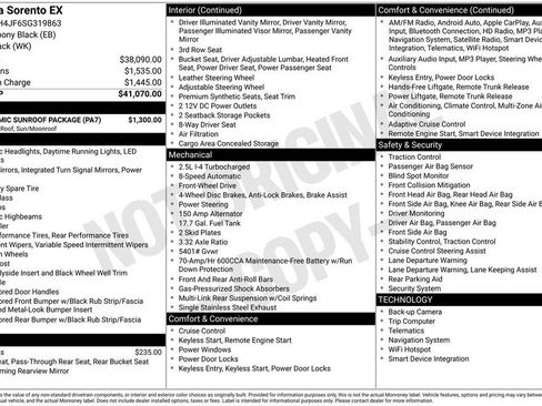 Used 2025 Kia Sorento EX w/ Panoramic Sunroof Package image 57