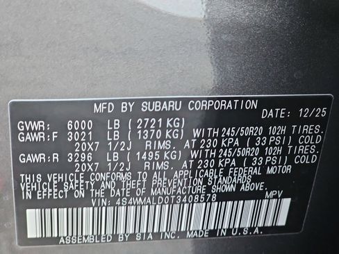 New 2026 Subaru Ascent Bronze Edition AWD/4WD image 44