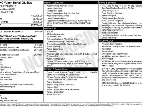 Used 2023 GMC Yukon XL Denali w/ LPO, Floor Liner Package AWD/4WD image 4