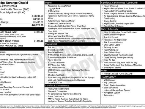 Used 2019 Dodge Durango Citadel w/ Technology Group RWD image 5