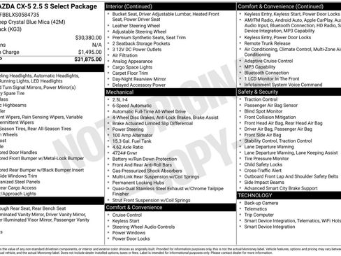 Used 2025 MAZDA CX-5 AWD 2.5 S w/ Select Package image 3