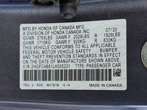 Certified 2020 Honda Civic Sport image 33