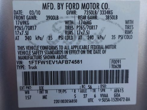 Used 2010 Ford F150 Lariat AWD/4WD image 44