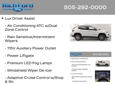Used 2022 Jeep Compass Latitude w/ Sun and Sound Group AWD/4WD image 22