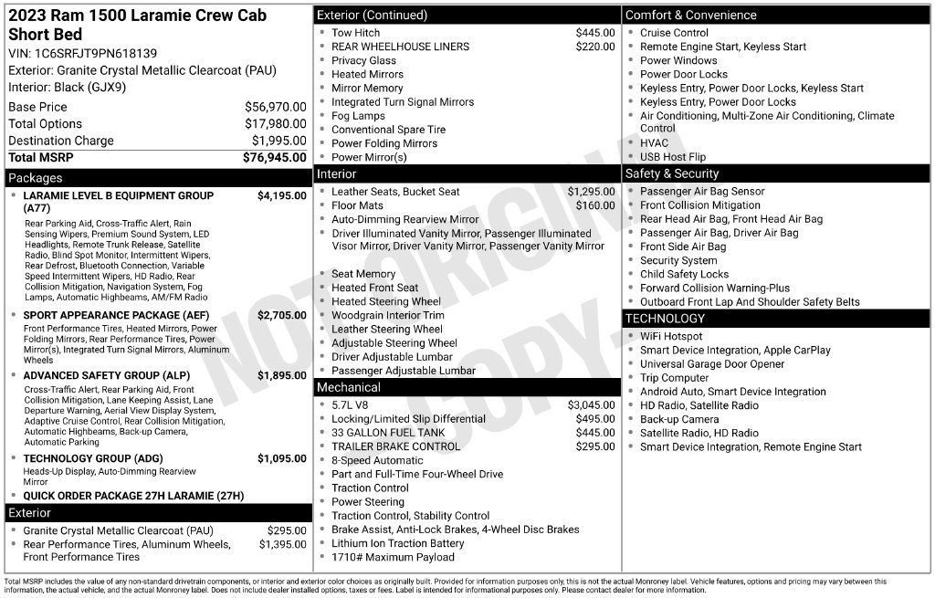 Used 2023 RAM 1500 Laramie AWD/4WD image 19