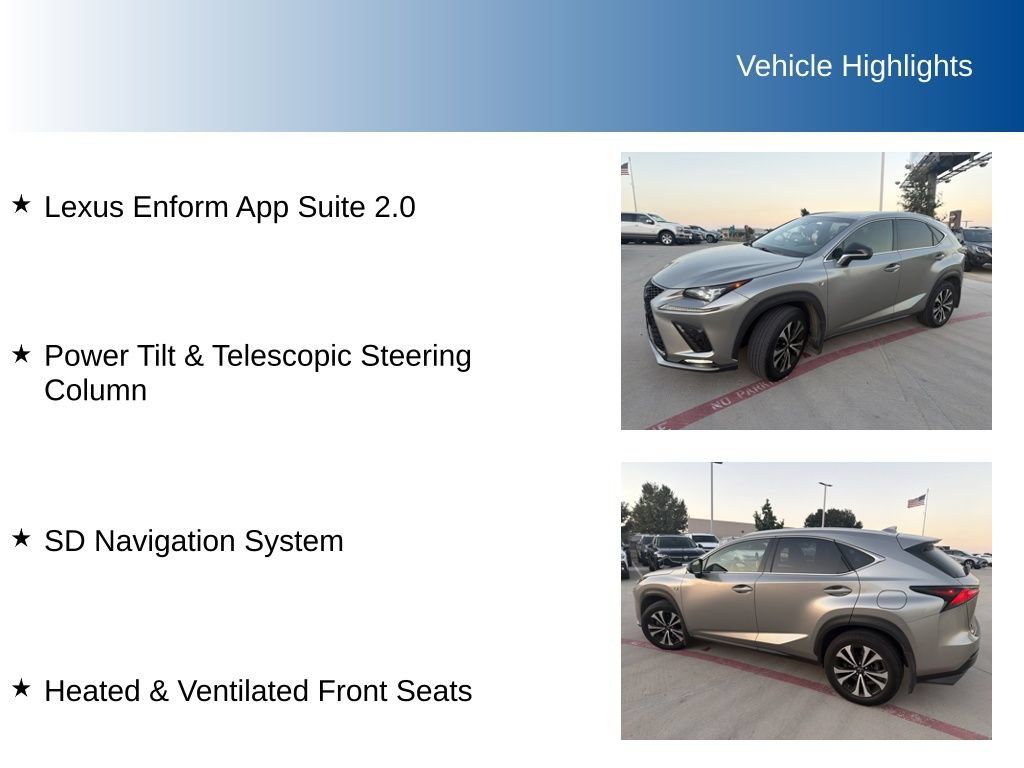 Used 2018 Lexus NX 300 F Sport w/ F Sport Premium Package AWD/4WD image 9