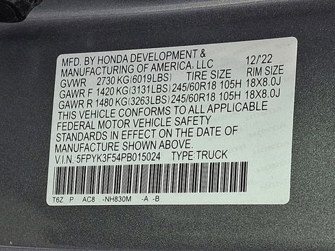 Used 2023 Honda Ridgeline RTL image 27