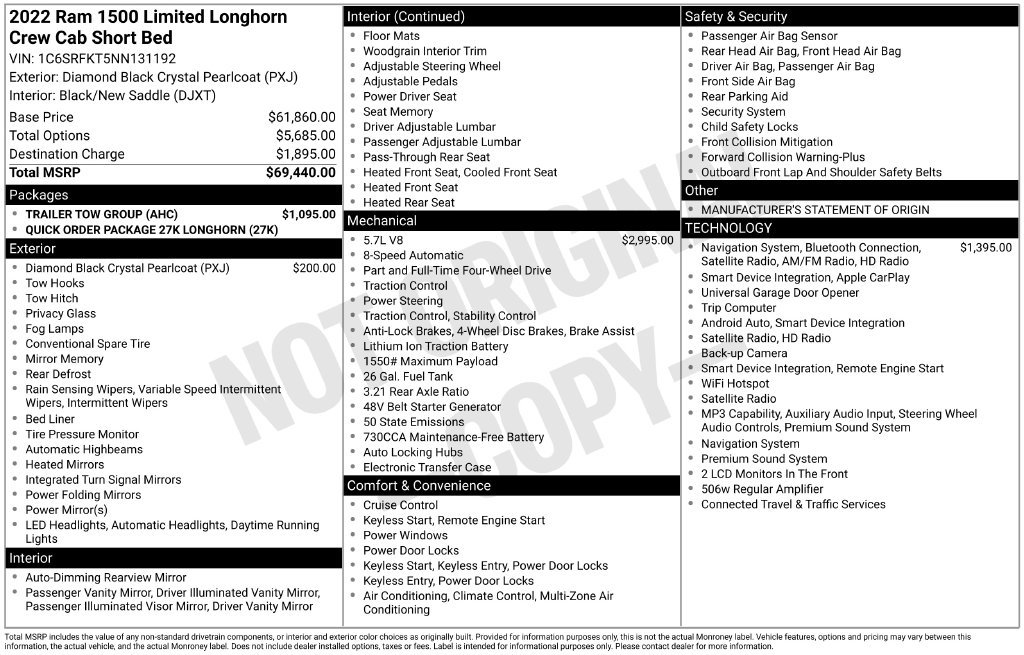 Used 2022 RAM 1500 Limited w/ Trailer Tow Group AWD/4WD image 6