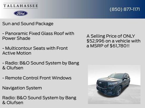 New 2026 Ford Explorer ST w/ Sun And Sound Package RWD image 12