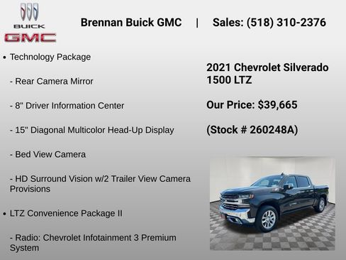 Certified 2021 Chevrolet Silverado 1500 LTZ w/ LTZ Premium Package AWD/4WD image 6
