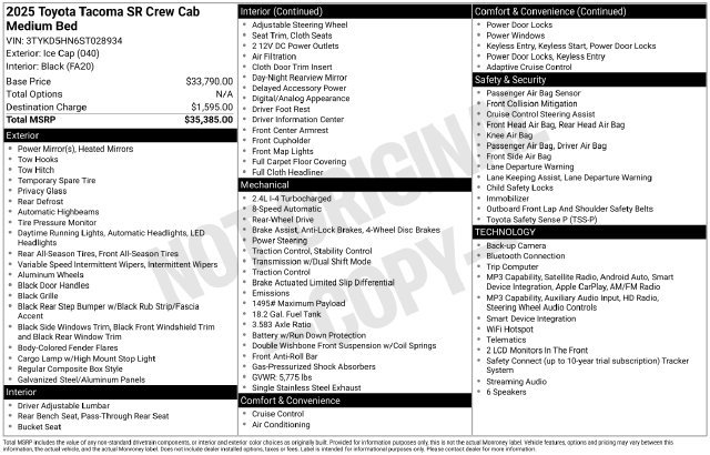 Used 2025 Toyota Tacoma SR RWD image 4