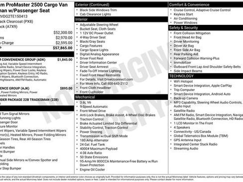 New 2026 RAM ProMaster 2500 w/ Premium Convenience Group FWD image 22