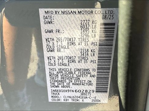 New 2026 Nissan Frontier PRO-4X w/ Pro-4x Convenience Package image 24