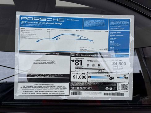 New 2025 Porsche Taycan Turbo GT image 45