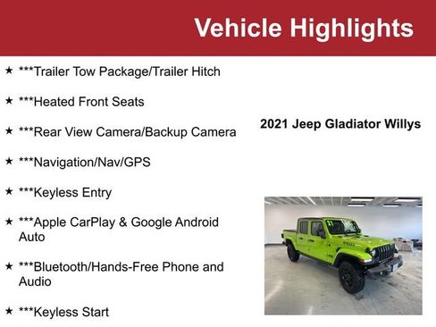 Used 2021 Jeep Gladiator Willys image 2