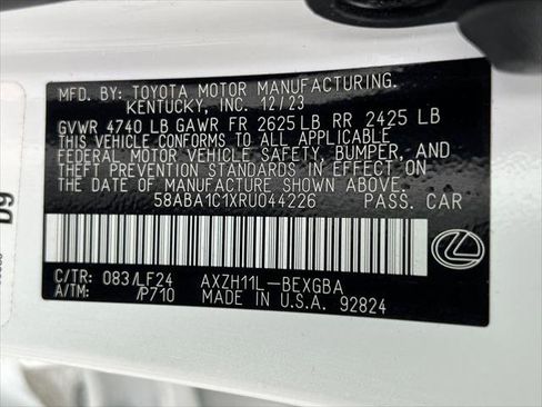 Certified 2024 Lexus ES 300h F Sport w/ Accessory Package (Z2) image 34