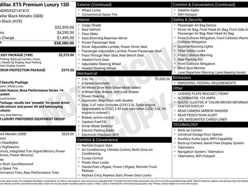 New 2025 Cadillac XT5 Premium Luxury w/ Technology Package image 42
